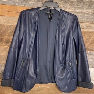 Navy blue Polly leather Jacket. Worn once